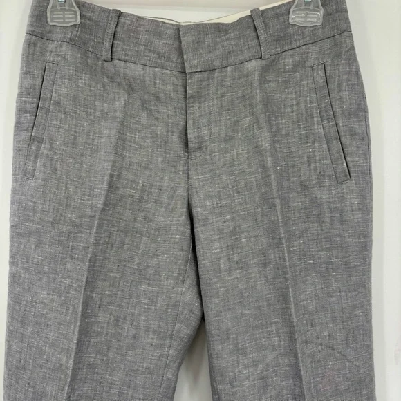Banana Republic 100% Linen Grey Martin Trouser Pants Size 0P - Picture 5 of 11